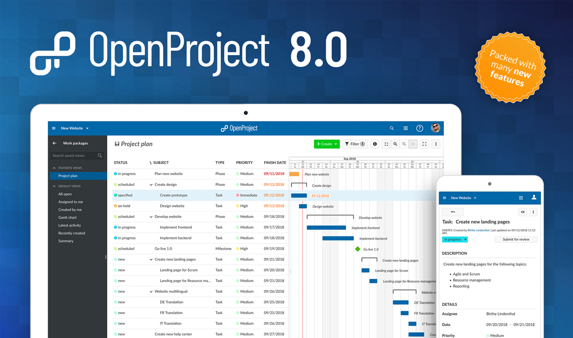 OpenProject 8.0 – jetzt LIVE!