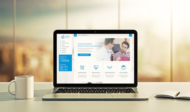 In der Entwicklung: Neue Webseite für Zahnarztpraxis