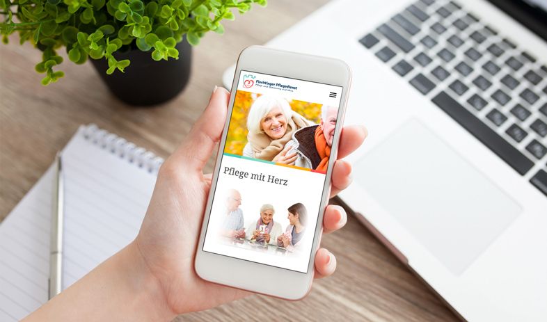 mobile Webseite Flechtinger Pflegedienst