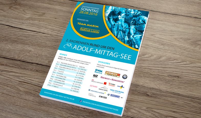 Radrennen Rund um den Adolf-Mittag-See Flyer 2016